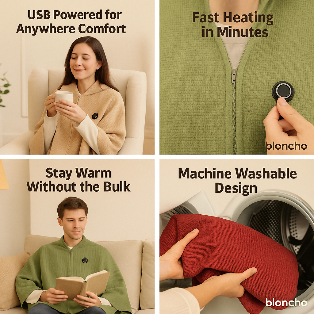Bloncho™ Heated Blanket Poncho